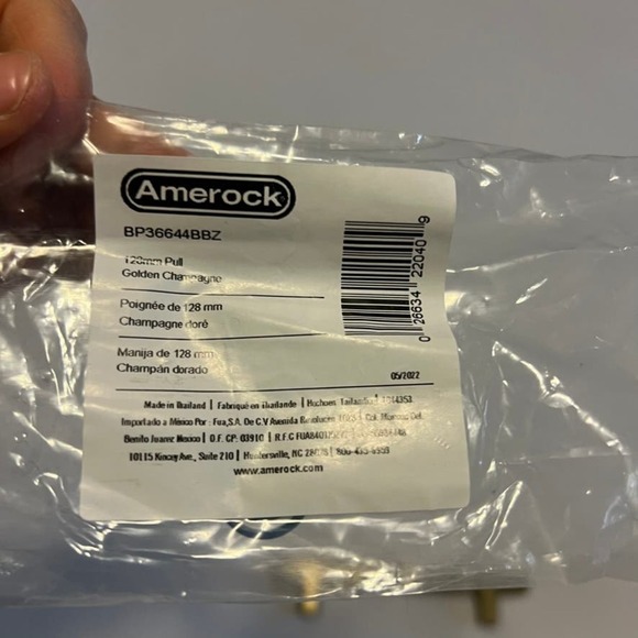 Amerock St. Vincent 5 1/16" Center to Center Bar Pull Golden Champagne - Picture 2 of 3